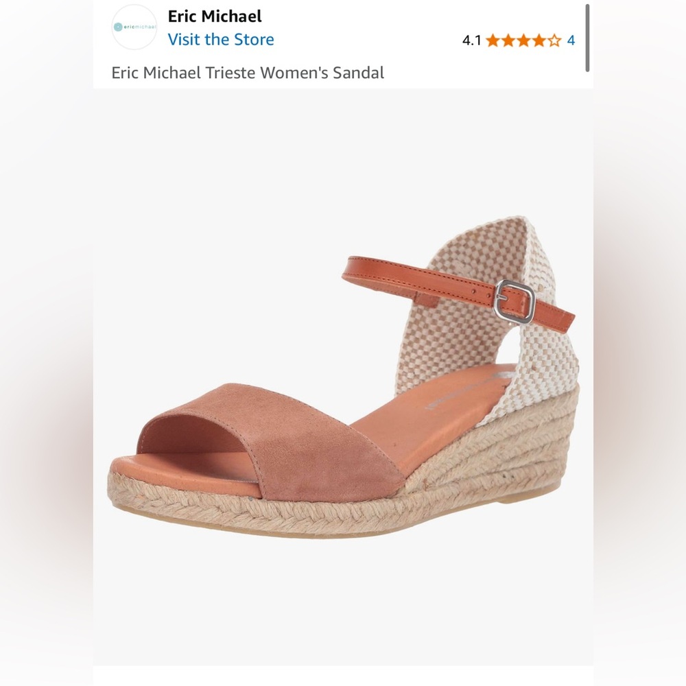 Eric Michael Trieste Wedge Sandal
Low Heel US size 9.5 or EU size 40